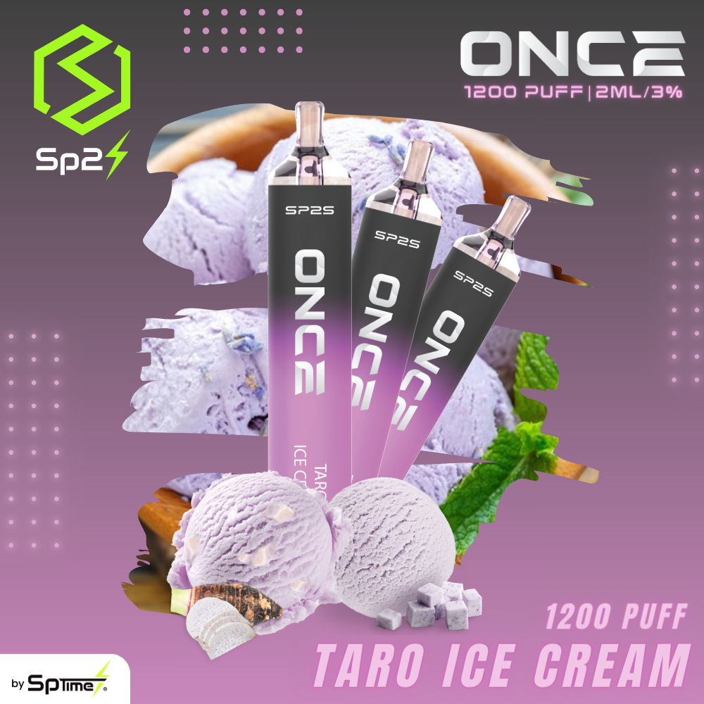 SP2S Disposable ONCE 1200 Taro Ice Cream