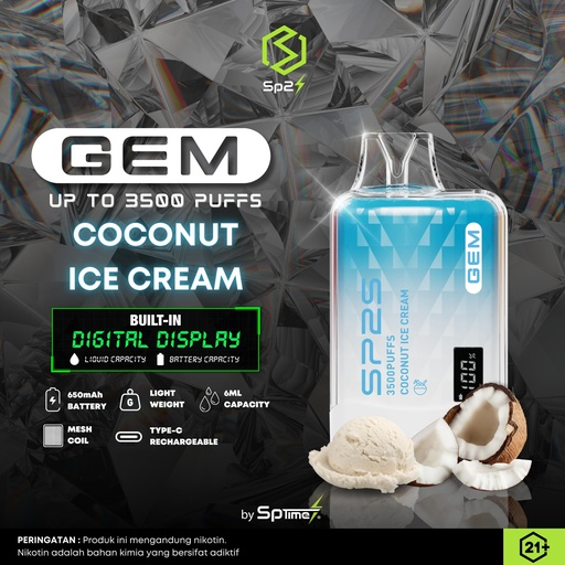 SP2S Disposable GEM Coconut Ice Cream