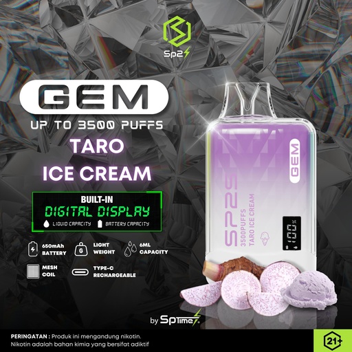 SP2S Disposable GEM Taro Ice Cream