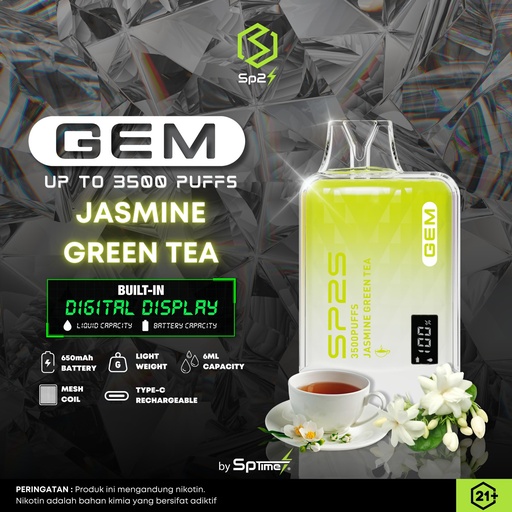 SP2S Disposable GEM Jasmine Green Tea